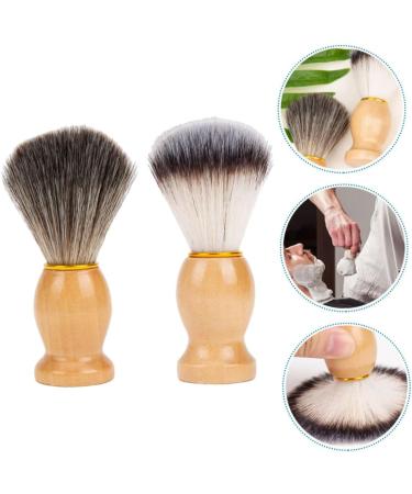 2PC Professional Shaving Brush Set - Wooden Duster Brushes for Men | Perfect Gift for Barbers & Shaving Enthusiasts - Buy Online on GoSupps.com