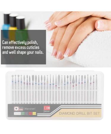Russian Manicure Drill Bits Set - 30Pcs Diamond Grinding Head Burr Set for Manicure Pedicure Tools - Buy Online on GoSupps.com