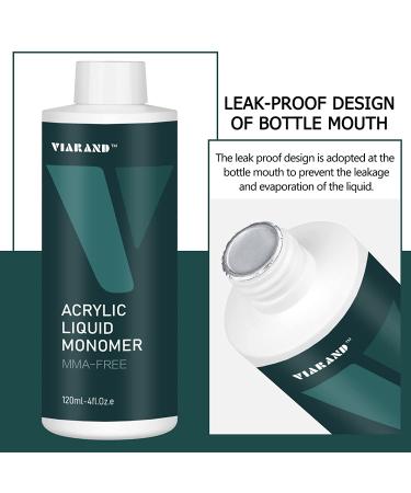 VIARAND Monomer Acrylic Nail Liquid 4oz - Professional Non-Yellowing MMA-Free Formula - Buy Online on GoSupps.com