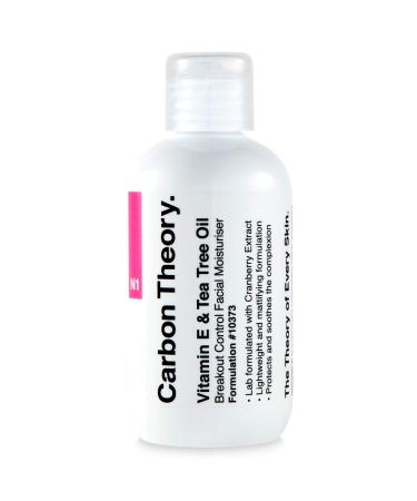 Carbon Theory | Vitamin E & Tea Tree Oil Facial Moisturiser | Hydrating & Mattifying | 100ml