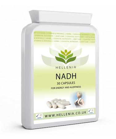 Hellenia NADH 10mg | 30 Capsules | Energy Supplement | Vegan Friendly