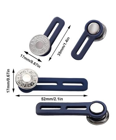 8PCS Button Extender Set for Trousers, Pants, Jeans, and Skirts - Adjustable Waistband Extension - Buy Online on GoSupps.com