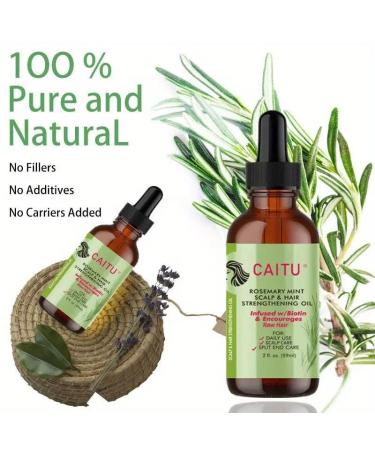 100% Pure Rosemary Oil from Greece with Biotin | CAITU for Hair Follicle Stimulation & Thickening - Buy Online on GoSupps.com