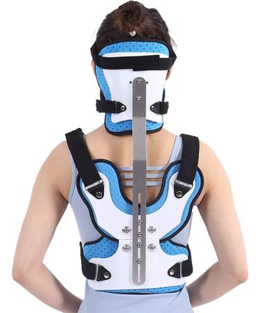 JLASDR Neck Brace Collar | Durable Neck-Breast Orthosis for Cervical Traction | Relief from Neck & Shoulder Pain - JJ-99 Blu - Buy Online on GoSupps.com