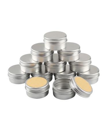 Basic packing 12 pieces 30ml of silver empty round aluminum socket with screw cap aluminum dose Aluminum screw box candle boxes CREMEDOSE COSMETICS COSTORS COLRSTORS ALUD ROSE with 12 pieces 35mm sticker