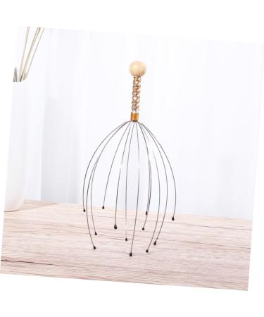SEWOART 6S Massage Device | Shampoo Scrubber Tool & Scalp Massager Brush - Steel & Wood Design - Perfect for Hair Washing & Relaxation - Buy Online on GoSupps.com
