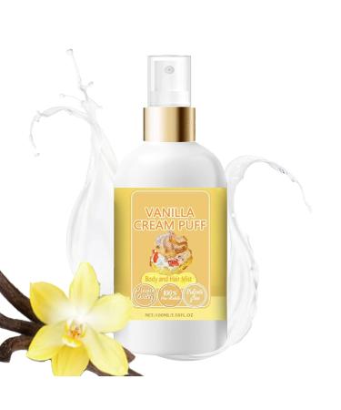 Vanilla Cream Puff Body Milk Mist Vanilla Cream Puff Hair and Body Perfume Spray Body & Hair Fragrance Mist (Vanilla Puffs)