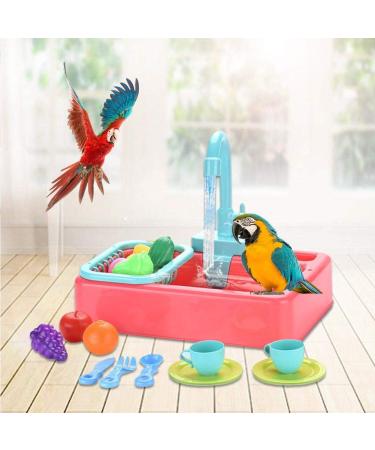 cypressen Bird Bath for Parrots Bird Cage Accessories Shower Box with Faucet Food Container for Birds Parrots Budgies - Buy Online on GoSupps.com