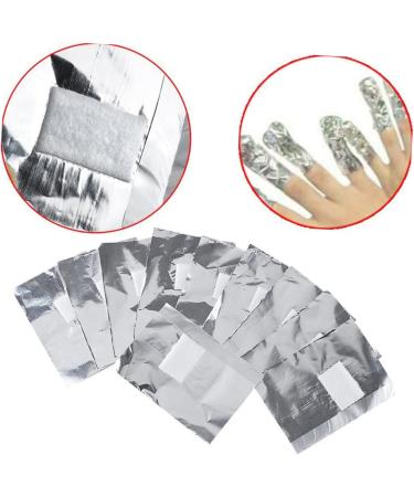  minkissy 200 Pieces Nail Polish Remover Wraps Aluminium Nail Wraps Nail Art Foil Wraps Gel Remover Film Manicure - Buy Online on GoSupps.com