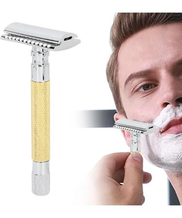 Double-Sided Safety Razor | Manual Retro Razor | Non-Slip Gold Design for Home & Travel - International Shipping Available - Buy Online on GoSupps.com