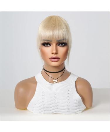 Bangs Hair Clip Clip in Bangs Remy Human Hair Wispy Bang Extention Fringe with Temples Blonde Glonde Hairpiece for Women Clip on Air Bang 4.5in Bangs Clip in Hair(Color:HLH1004-5) - Buy Online on GoSupps.com