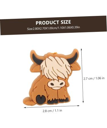 SEWOART 10pcs Highland Animal Silicone Beads Baby Toy Light Brown 2.8x2.7cm - Buy Online on GoSupps.com