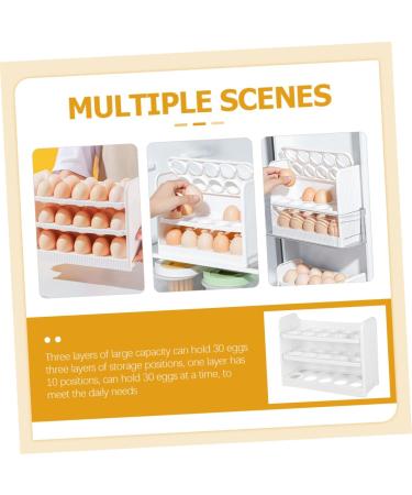 Uonlytech Egg Storage Box Plastic Egg Holder Plastic Eggs Reusable Egg Cartons Egg Tray Multi-layer Crisper - Buy Online on GoSupps.com