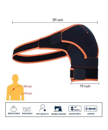 Adjustable Shoulder Brace for Men & Women - Breathable Compression Support Strap - Ideal for Sports & Gym - Buy Online on GoSupps.com