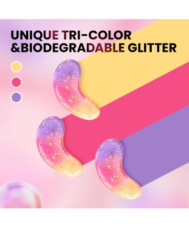 Under Eye Patches (24 Pairs) - Tri-Color Glitter Gel Pads for Dark Circles Puffiness & Wrinkles | Natural Collagen Eye Mask for Women & Teens - Buy Online on GoSupps.com