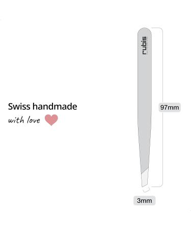 High-Quality Rubis Stainless Steel Tweezers - Precision Sloping Tips for Eyebrow & Hair Removal | Professional Fine & Pointed Plucking Tweezers - Buy Online on GoSupps.com