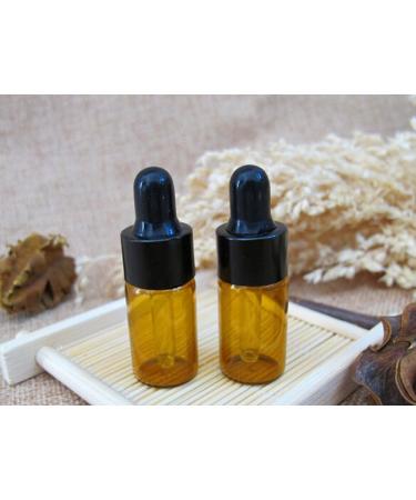 Vasana 12 Mini-Mounted Stone Glass Drip Bottles - 2ml Black Rubber Cap for Cosmetics Perfume Travel & Makeup - Buy Online on GoSupps.com