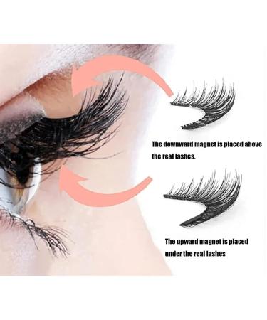 Krafty Magnetic Eyelashes - Reusable Natural Look Lashes with Applicator | Easy to Wear & Remove (2pcs - Buy Online on GoSupps.com
