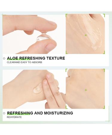 Aloe Vera Gel for Face Aloe Vera Moisturiser - Fast-Absorbing Deeply Hydrates Pure Aloe Vera Gel - After Sun Body Moisturisers Aloe Vera Cream for Deeply & Rapidly Soothing After Sun Care Gel - Buy Online on GoSupps.com