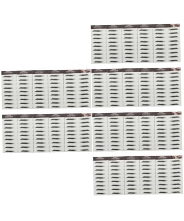 Angoily Eyebrow Sticker 30 pcs Waterproof Black Female Creative Fake Stickers Beauty Artificial Eyebrow Temporary Makeup 21.5X14.5cmx3pcs Blackx3pcs