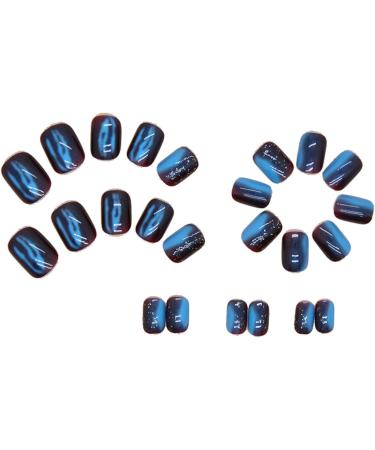 Stick on Nails - Soft Gel Press on Nails False Nail Coffin Short Glitter French Stick on Nails 12 Sizes Full Short Press Nails for Woman Girl Lencyh - Buy Online on GoSupps.com