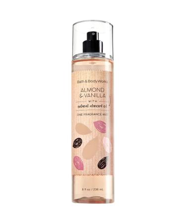 Bath and Body Works Almond Vanilla Fine Fragrance Mist 8 Ounce Full Size