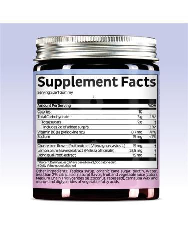 PMS Support Supplement for Women. Menstrual Relief Gummies to Target Hormonal Breakouts Bloating Period Cramps & Mood Swings. Vegan with Vitamin B6 & Lemon Balm 30 Gummies Strawberry 30 servings - Buy Online on GoSupps.com