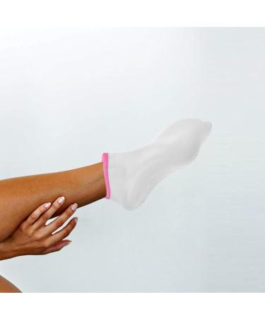 Garneck Lot de 2 Paquet de Soin pour Pieds en Coton Cir Blanc Bord Rose pais et Chauffants pour Bain de Paraffine P dicure et Spa Doublure Protectrice R utilisable pour Soins - Buy Online on GoSupps.com