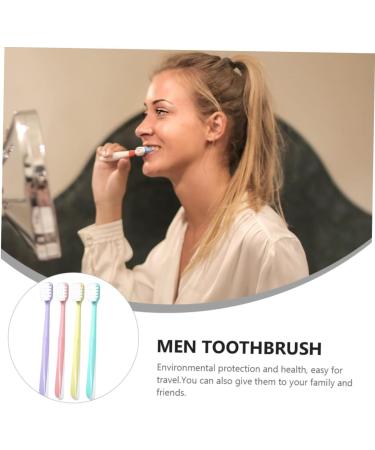 Sewoart 4-Piece Soft Cotton Toothbrush Set - Extra Soft Adult Toothbrushes with Quadratic Hole PP Handle - Ideal for Gentle Oral Care - Buy Online on GoSupps.com