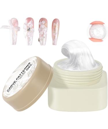 3D Sculpting Gel - Sculpture Gel - 3D Nail Gels 5g | Non-Sticky Solid Sculpting Gels for Nail Art | White Easy Dry Multifunctional Manicure Decoration Gell for Salon and Home Nails Supplies - Buy Online on GoSupps.com