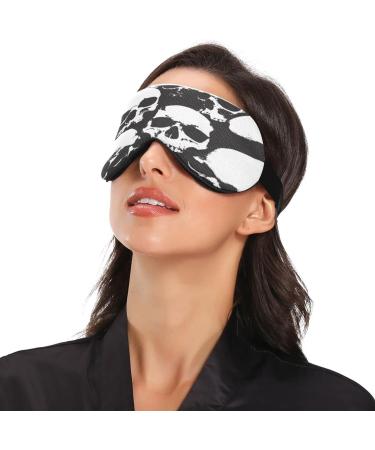 Skulls Sleep Mask - Adjustable Comfort for Travel, Shift Work - Light Blocking Eye Mask for Men and Women - Buy Online on GoSupps.com