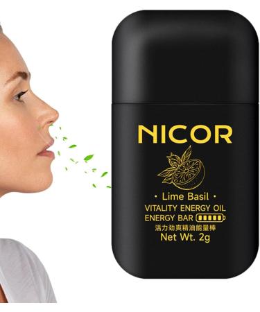 Portable Essential Oils Nose Inhaler | Aromatherapy Stick - Fresh & Cooling Lime Basil - Buy Online on GoSupps.com