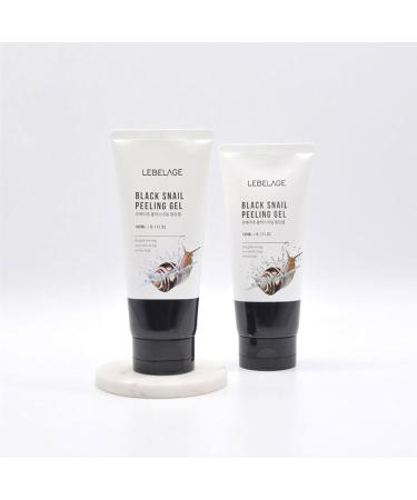 Lebelage Black Snail Peeling Gel 6.08 oz | Gentle Exfoliating Gel with Snail Extract | Wash-Off Gommage Texture for Smooth Skin Feel | Lightweight Non-Abrasive Facial Care Formula | Korean Skincare - Buy Online on GoSupps.com