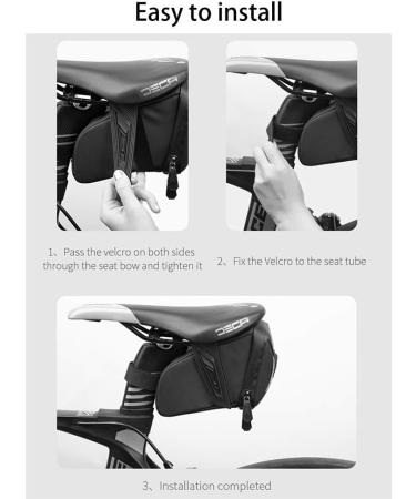 Waterproof Bike Saddle Bag - Adjustable Straps, Ideal for Folding Bike, Road Bike, MTB - Buy Online on GoSupps.com