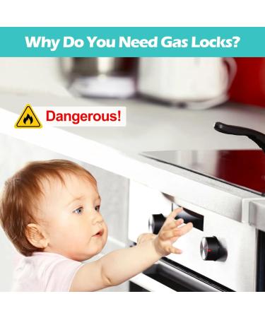 Stove Knob Locks (5 Pack) - Stove Stoppaz Child Safety Guards - Durable Design - Baby and Pets Proof (Red) - Buy Online on GoSupps.com