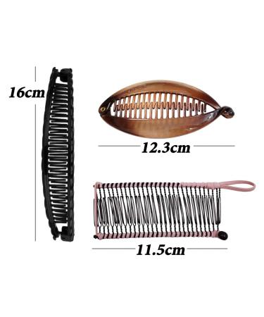 FLOFIA Vintage Banana Hair Clips - 6 Pcs Stretchable Hair Accessories & Jewelry - Buy Online on GoSupps.com