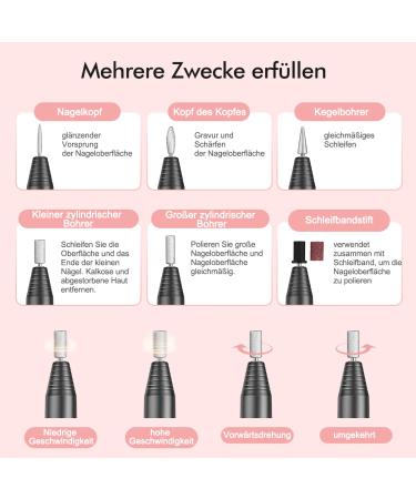 Weyi Nail Miller - Electric Nail File for Gel & Acrylic Nails 20 000 RPM USB Adjustable Speed 11-in-1 Manicure Pedicure Set Professional Quality - International Shipping Available - Buy Online on GoSupps.com