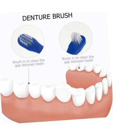 Gatuida Double-Headed Toothbrush Set - 4 Pieces Denture & Braces Cleaning Brushes for False Teeth - Efficient Double-Sided Care - Buy Online on GoSupps.com