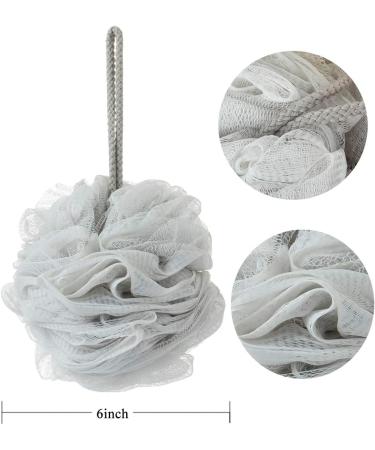 Premium Gray Bath Sponge & Shower Loofah for Body Exfoliation - 1 Count - Ideal for Smooth Skin - Buy Online on GoSupps.com