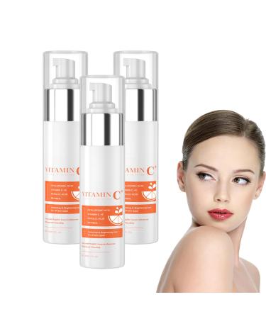 VKaoess Vitamin C serum for the face with hyaluronic acid Vitamin C and retinol serum Antiaging facial serum to reduce wrinkles age spots and firm the skin 30ml 3 Bottles