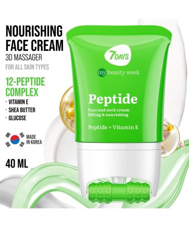  7Days 7Days Moisturizing Face Cream with Peptides - Skincare Korean - Firming Cream for Face and Neck - Roller Anti Swelling for Skin 80 ml - Buy Online on GoSupps.com