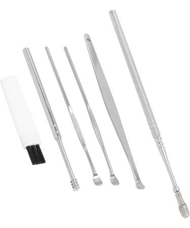 5pcs Dual-Headed Stainless Steel Ear Wax Cleaner Tool Kit - Ear Pick Set for Home, Salon, and Travel - Buy Online on GoSupps.com