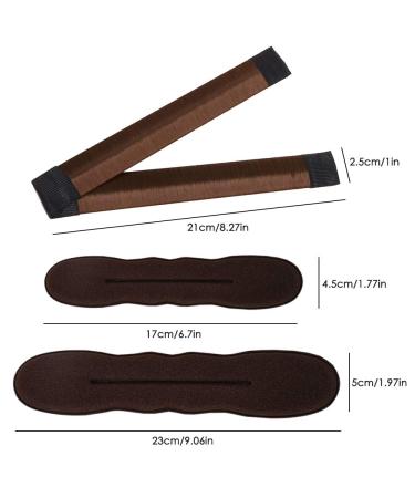 YuCool 3 Pack Mini Magic Bun Maker Set with Foam Sponge - Brown Hair Accessories - Buy Online on GoSupps.com