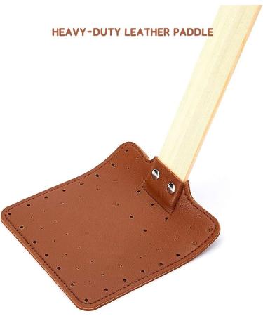 Fly Swatter Strong Leather Fly Swat with Long Flexible Handle Heavy Duty Fly Swatters Fly Swatters Brown - Buy Online on GoSupps.com
