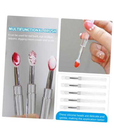 5pcs Silicone Lip Brush Set - Makeup Tool for Lipstick Lip Mask & Lip Balm Application | Perfect Makeup Accessory - Buy Online on GoSupps.com