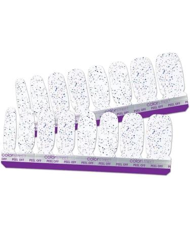 Color Street Nail Strips - Frills and Thrills Navy Blue & Silver Glitters - 16 Count - Buy Online on GoSupps.com