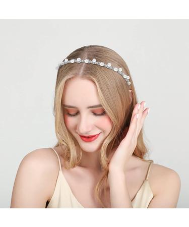 2 Pcs Pearl Rhinestone Headbands - Bridal Hair Hoop for Elegant Women and Girls - Buy Online on GoSupps.com