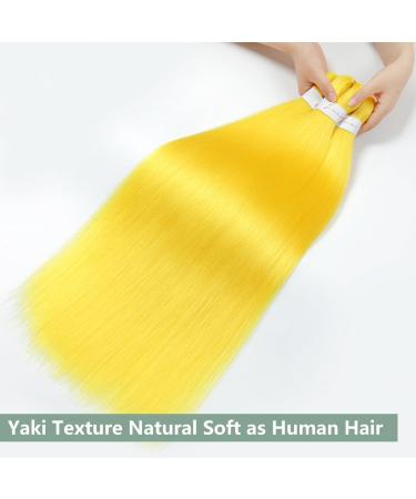 YDDM 26 Inch Pre Stretched Braiding Hair Extensions - Yellow Jumbo Braids (3 Packs) | Ideal for Braid Art & Hairstyles - Buy Online on GoSupps.com