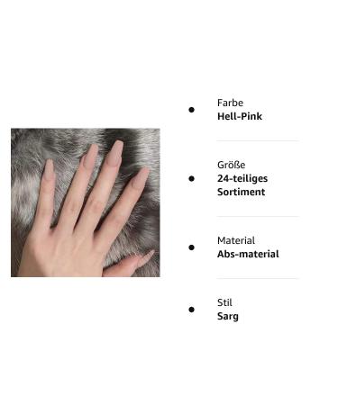 Sethexy Light Pink Matte Ballerina Nails Medium Acrylic Art Tips for Women & Girls | International Shipping - Buy Online on GoSupps.com