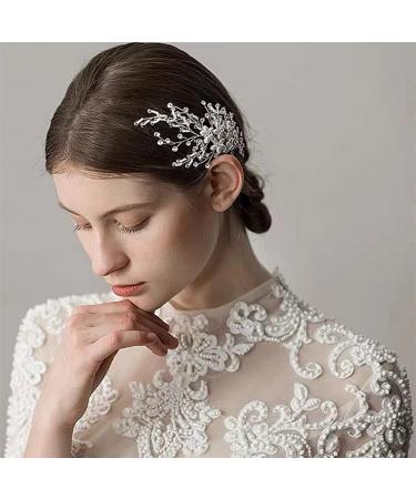 ISLHJDD Wedding Hair Comb Wedding Hair Clip Pearl Hair Comb Rhinestone Bridal Headpiece Pearl Bridal Hairclips Hair Accessories for Women and Girls - Buy Online on GoSupps.com